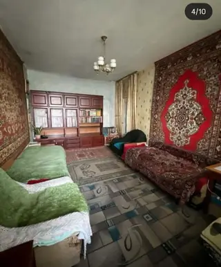 2 комнаты, 48 м², Аламедин-1 мкр 105 серия, 9 этаж, Требуется ремонт